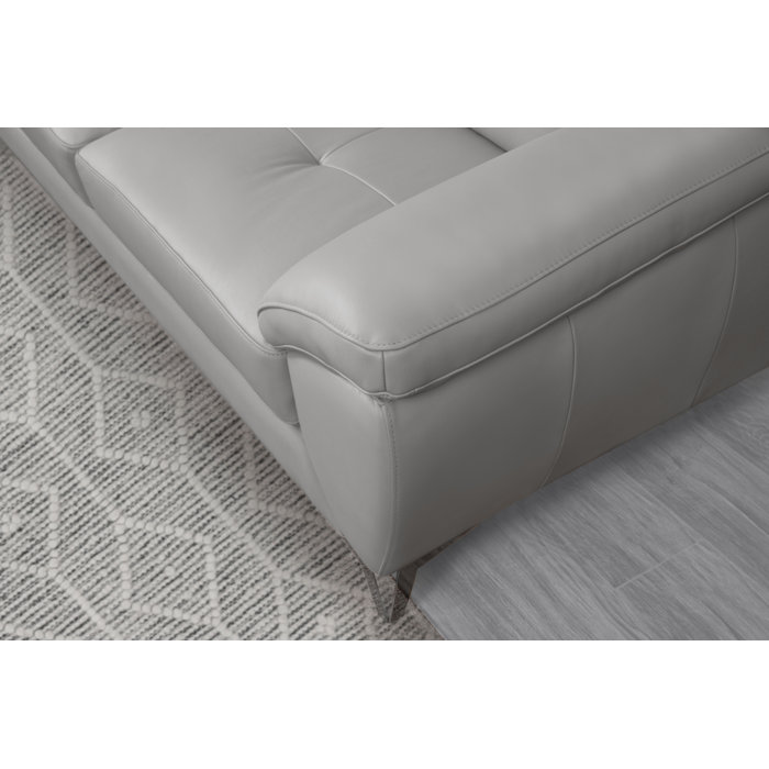 Wade Logan® Sorenson 86" Genuine Leather Pillow Top Arm Sofa & Reviews